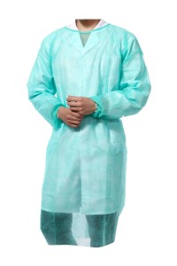 SKPC020 Upper body protective clothing online order disposable protective clothing protective clothing English rubber band cuff order protective clothing whole body protective clothing medical protective clothing Hong Kong supplier FDA joint venture manuf side view